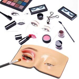 Professional Silicone 3D Eyebrow Eye Makeup Training Practice Skin Makeup Tool